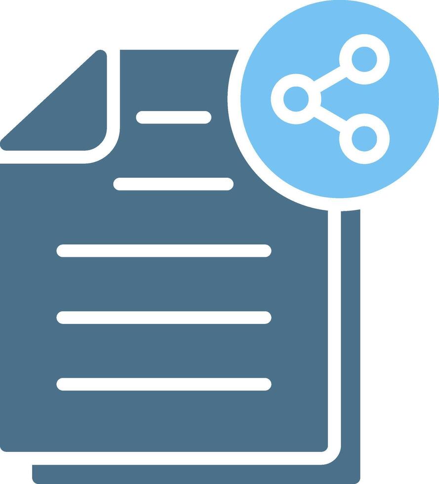 Share Glyph Two Color Icon Design vector
