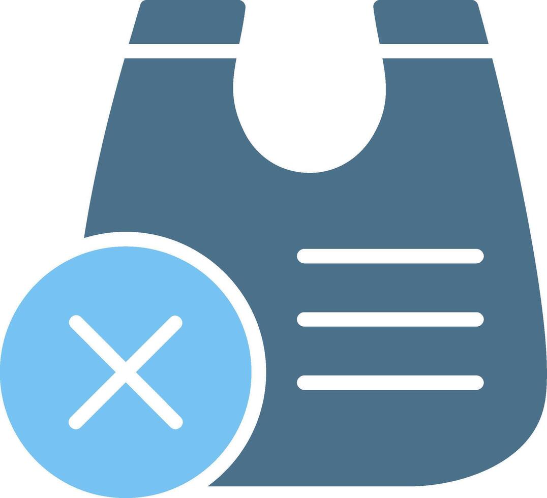 Shopper Glyph Two Color Icon Design vector
