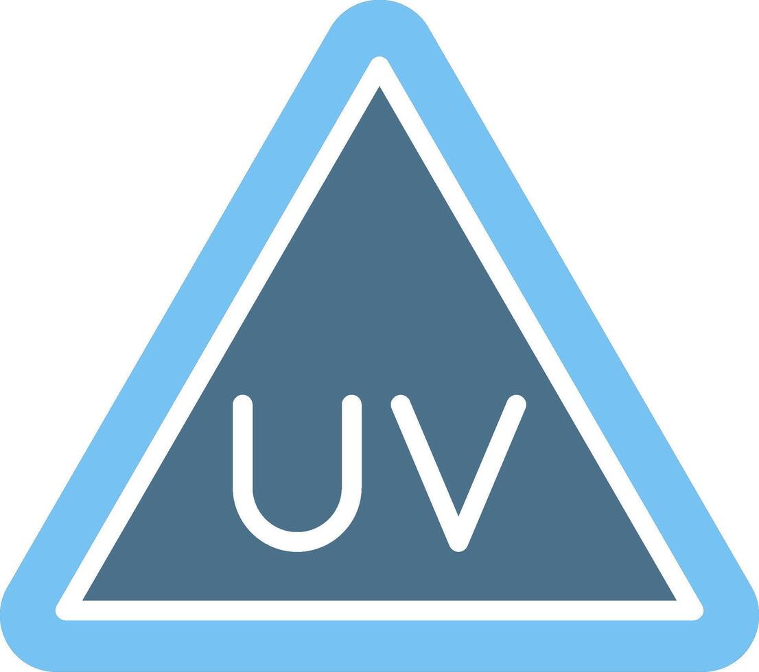 Uv Radiation Glyph Two Color Icon Design vector