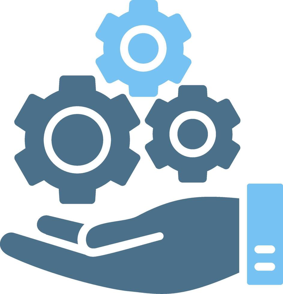Technical Support Glyph Two Color Icon Design vector