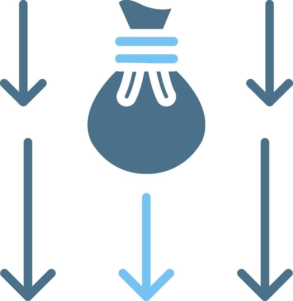 Wage Glyph Two Color Icon Design vector