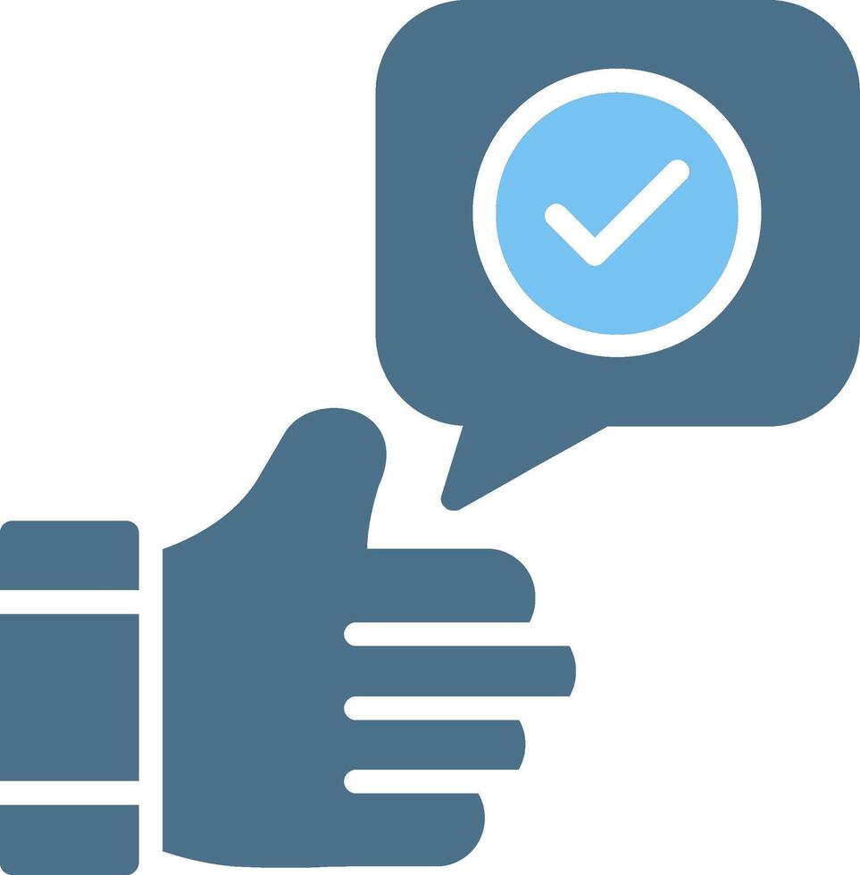 Appreciation Glyph Two Color Icon Design vector