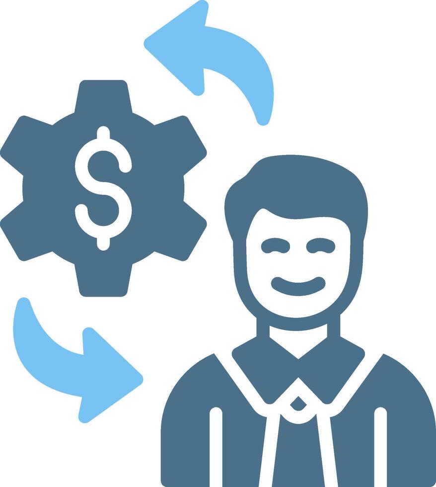 Employment Glyph Two Color Icon Design vector