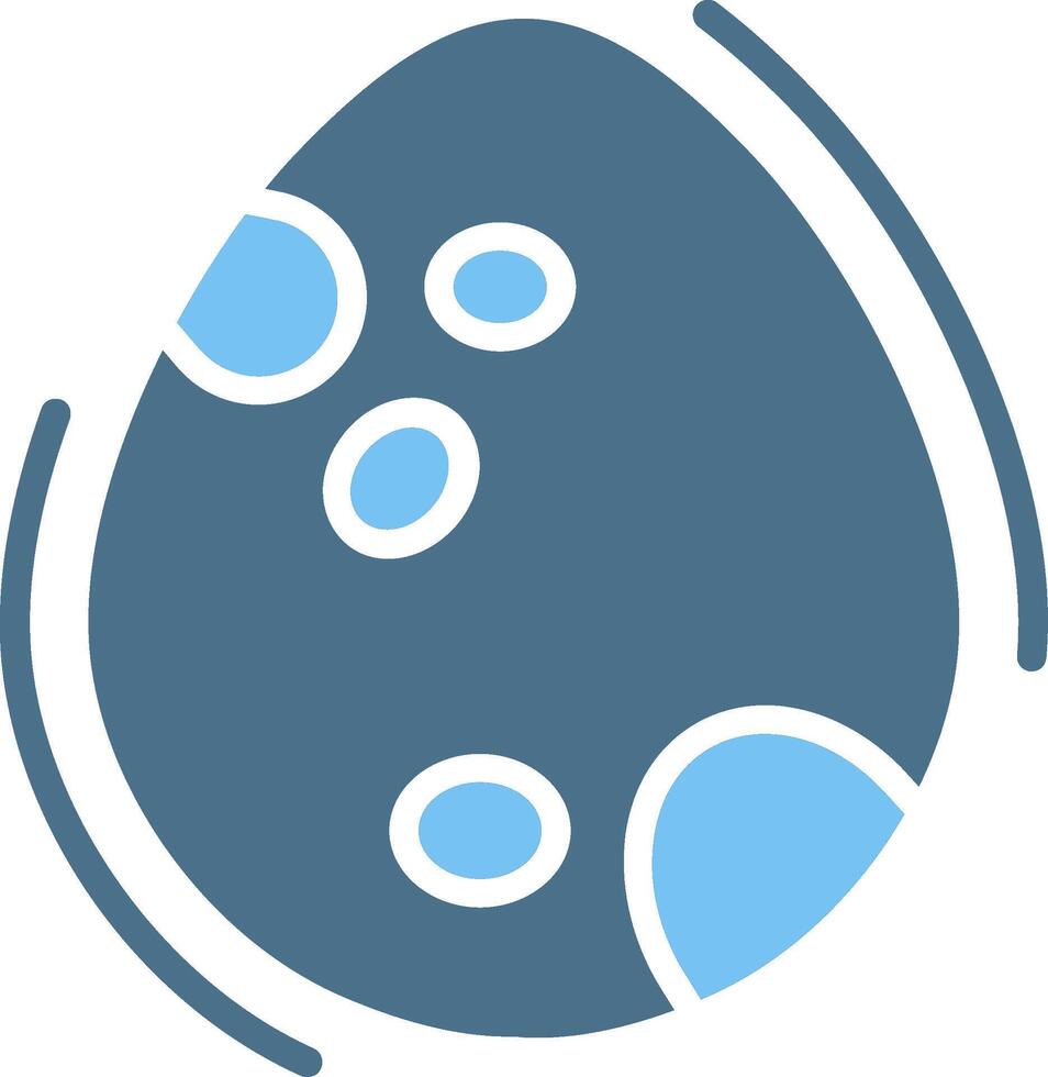 Dinosaur egg Glyph Two Color Icon Design vector