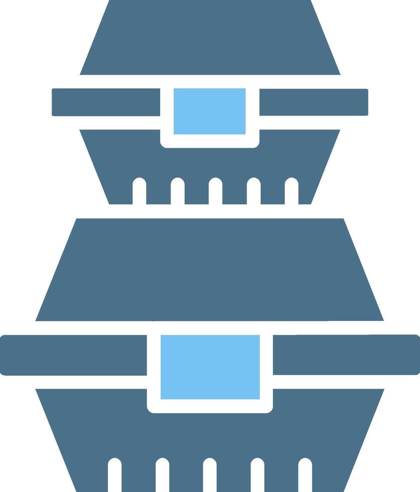 Food Container Glyph Two Color Icon Design vector