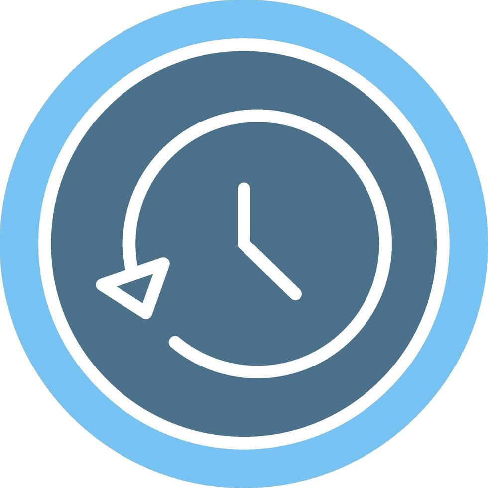 History Glyph Two Color Icon Design vector