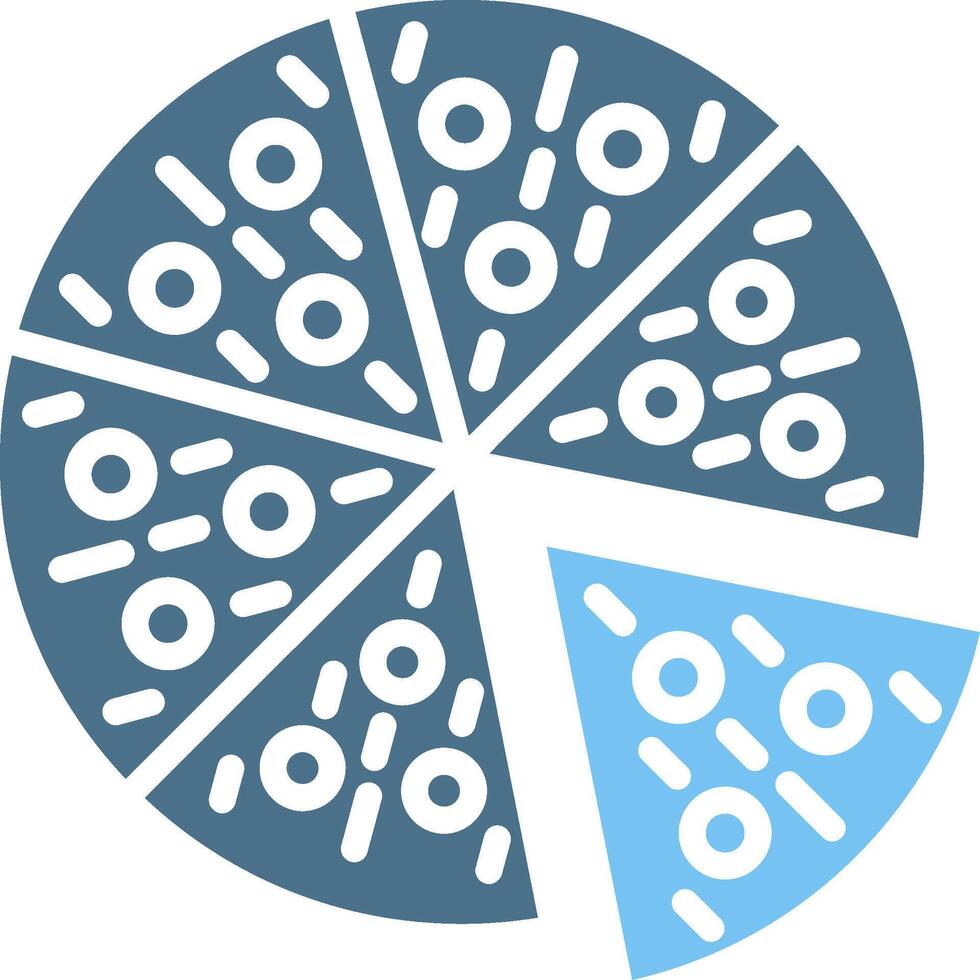 Pizza Glyph Two Color Icon Design vector
