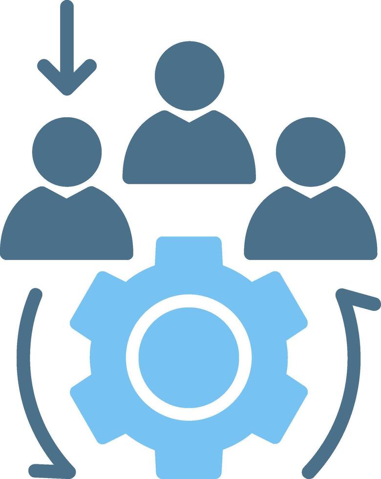 Selection Process Glyph Two Color Icon Design vector
