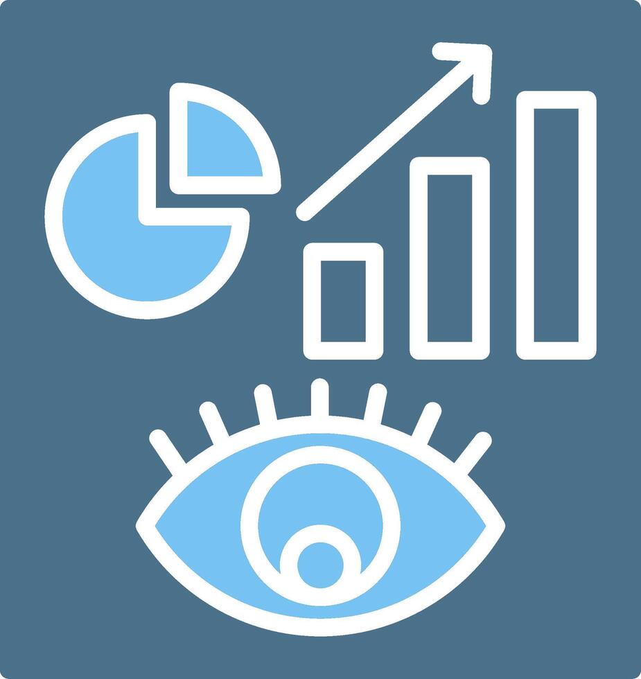 Visualization Glyph Two Color Icon Design vector