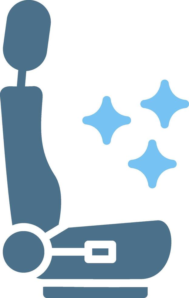 Car Seat Glyph Two Color Icon Design vector