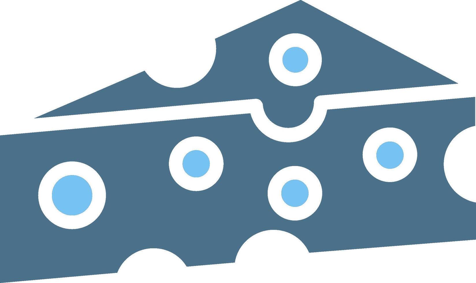 Cheese Glyph Two Color Icon Design vector