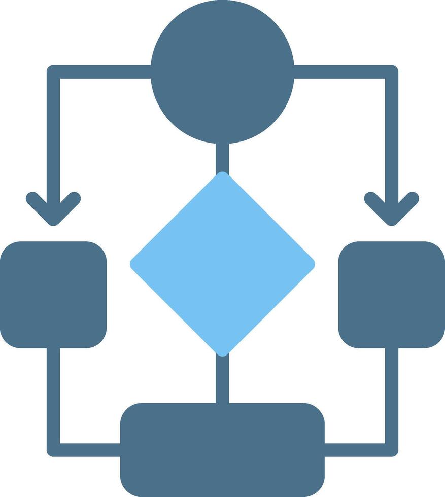 Data Flow Glyph Two Color Icon Design vector