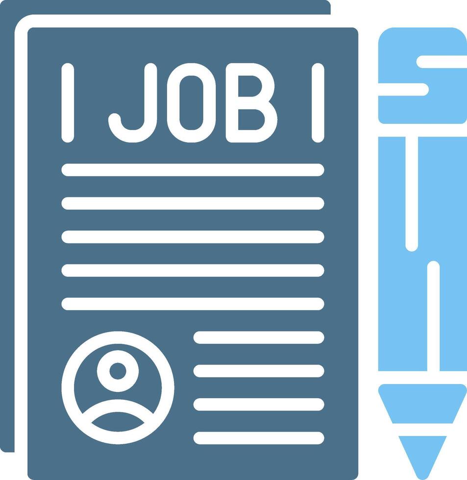 Curriculum Vitae Glyph Two Color Icon Design vector