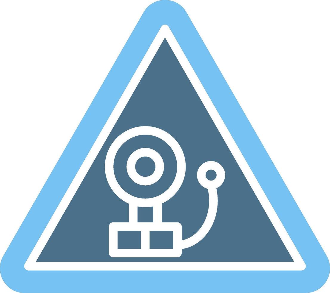 Fire Alarm Glyph Two Color Icon Design vector