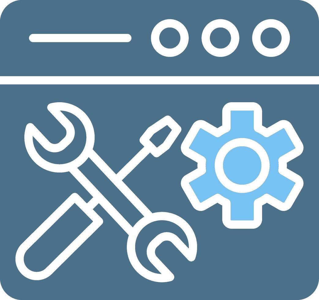 Maintenance Glyph Two Color Icon Design vector