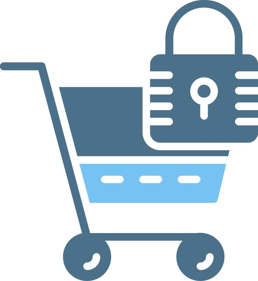 Lockout Glyph Two Color Icon Design vector
