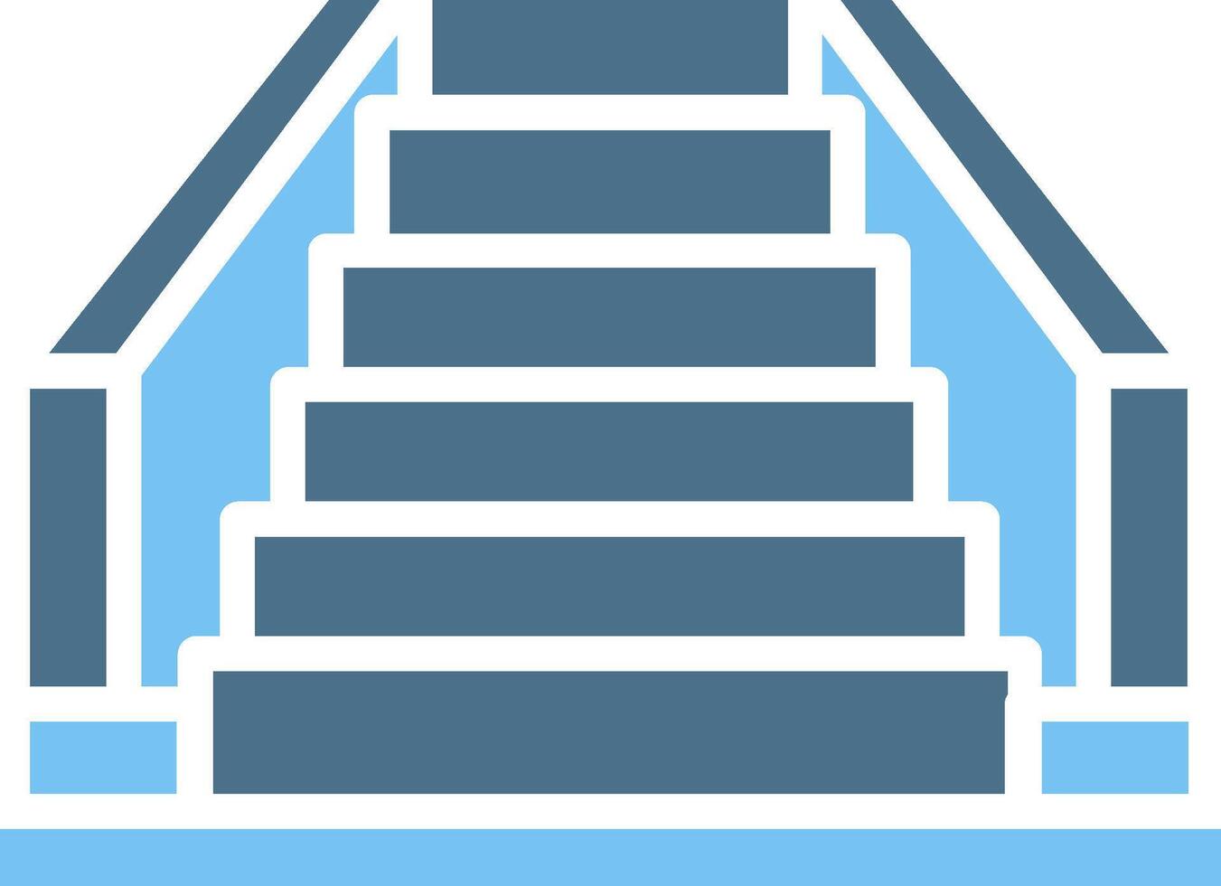 Staircase Glyph Two Color Icon Design vector