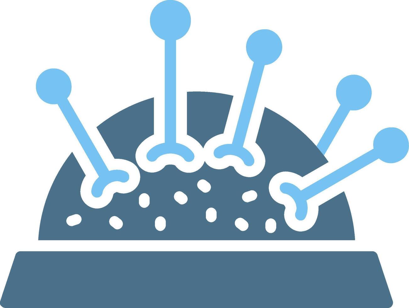 Pin Cushion Glyph Two Color Icon Design vector