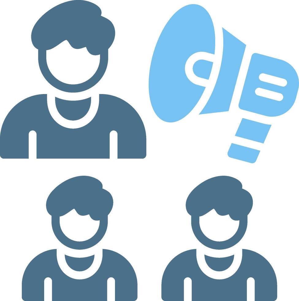 Public Relations Glyph Two Color Icon Design vector