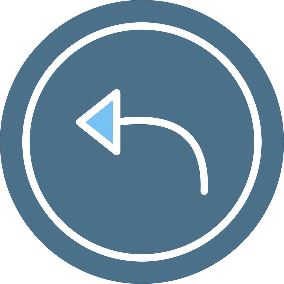Reply Glyph Two Color Icon Design vector