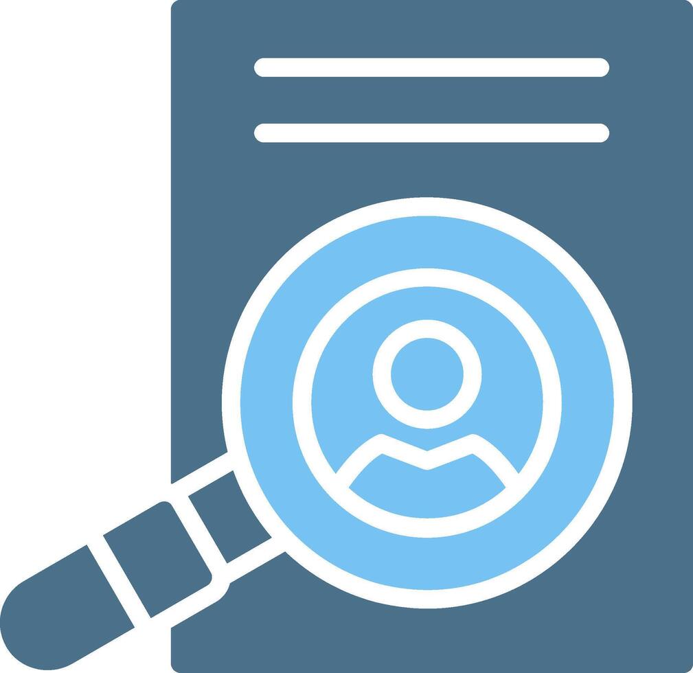 Recruiting Glyph Two Color Icon Design vector