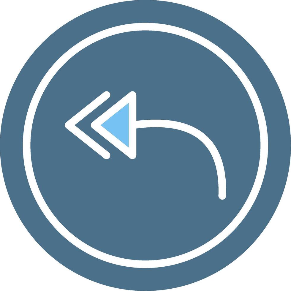 Reply All Glyph Two Color Icon Design vector