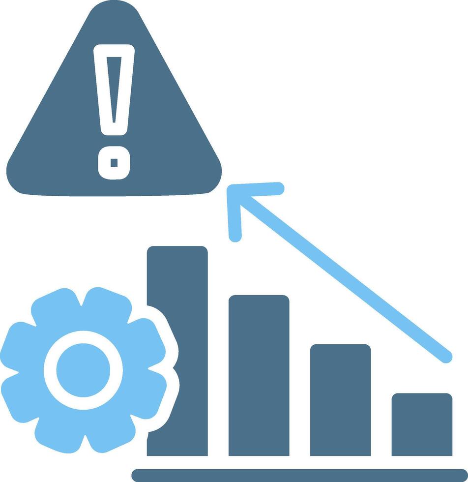 Risk Glyph Two Color Icon Design vector