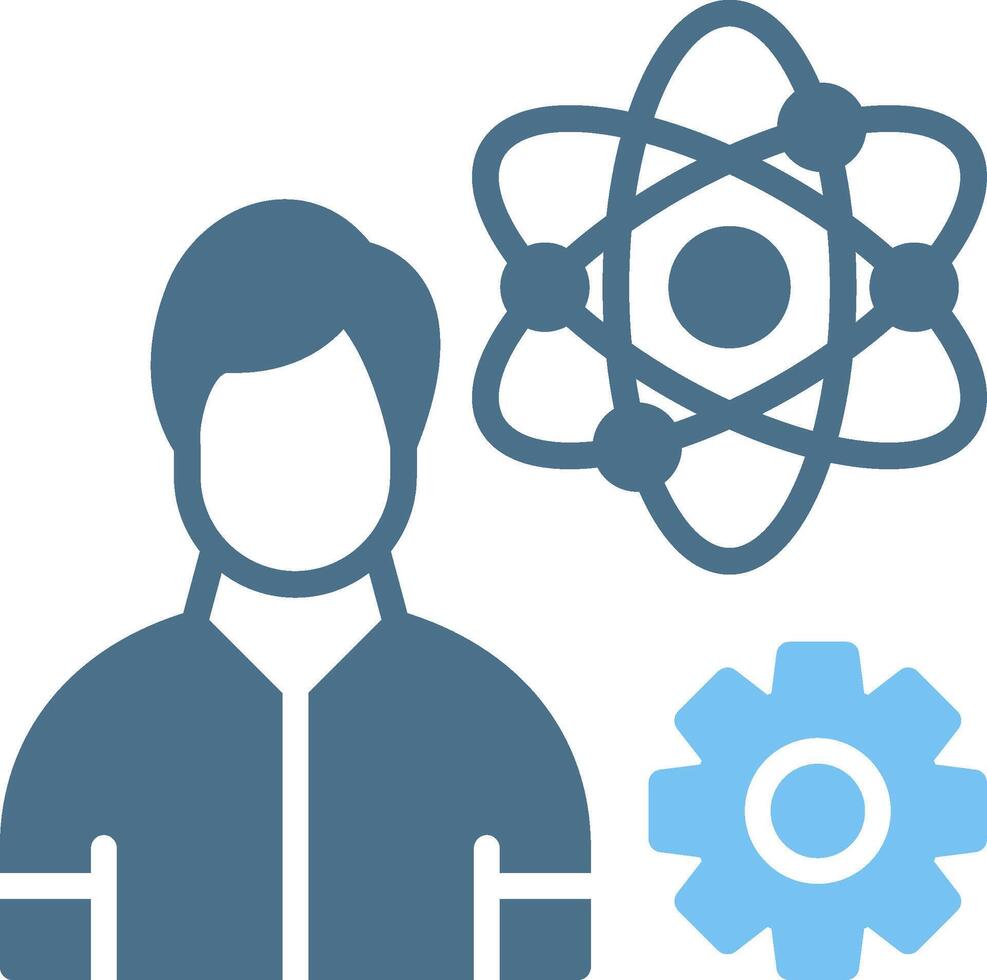 Genius Glyph Two Color Icon Design vector