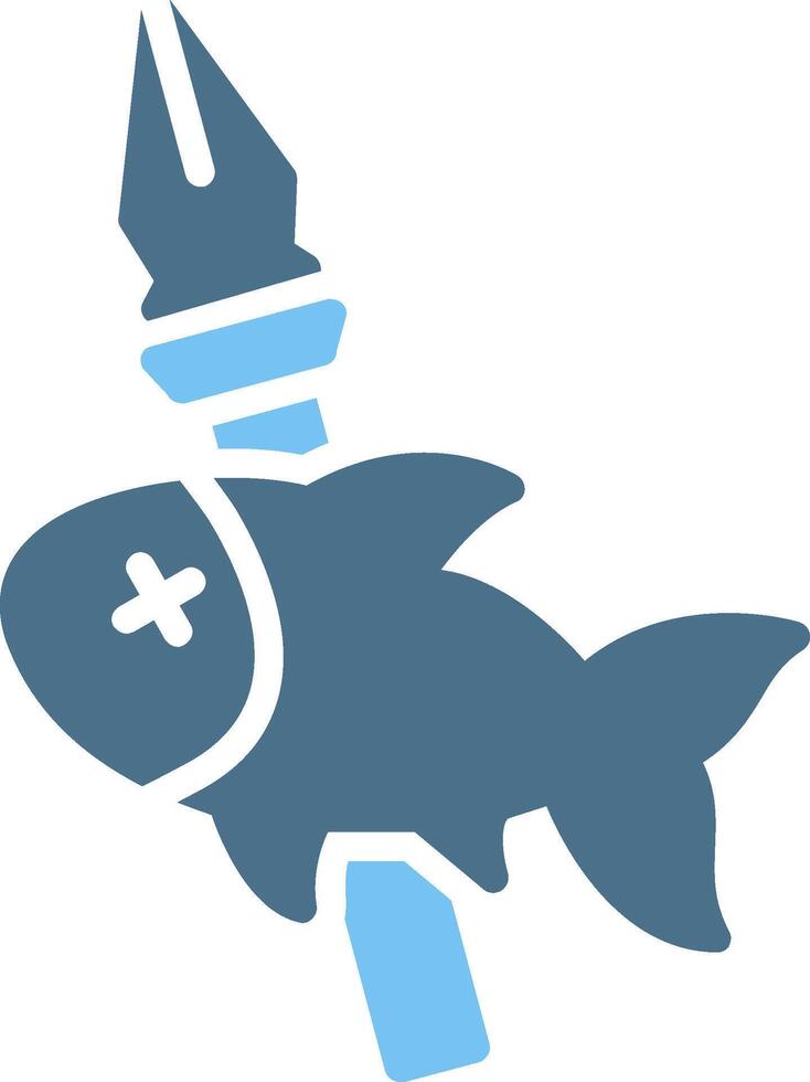 Fishing Glyph Two Color Icon Design vector