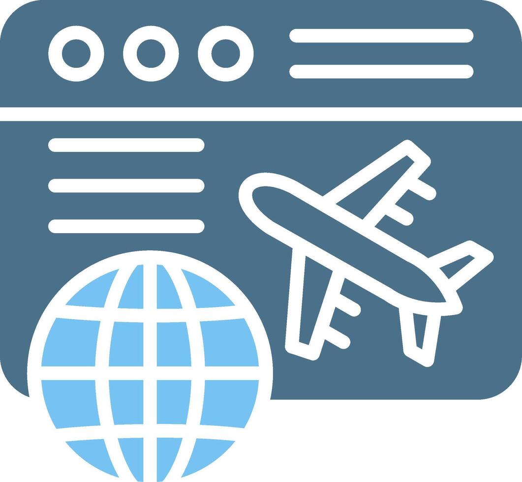 International Glyph Two Color Icon Design vector