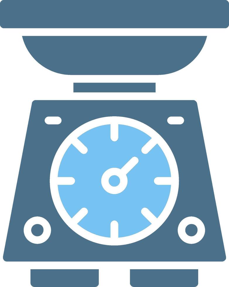 Weight Scale Glyph Two Color Icon Design vector
