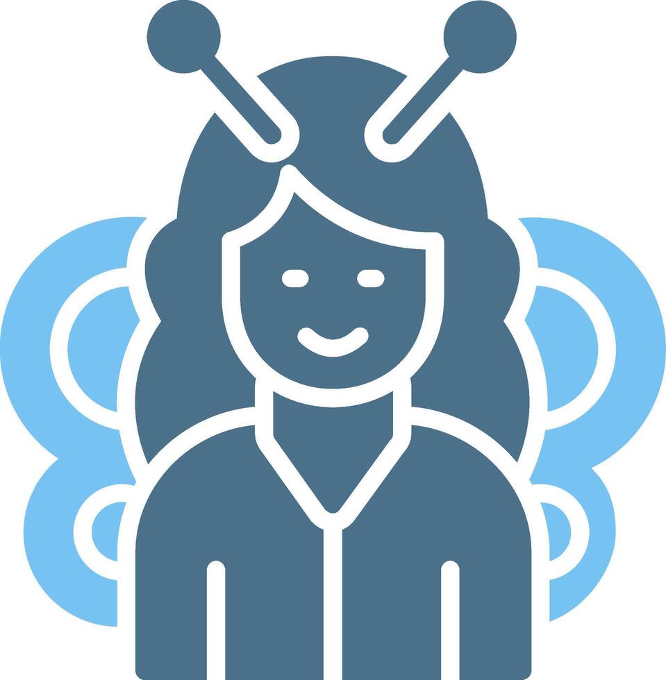 Butterfly Glyph Two Color Icon Design vector