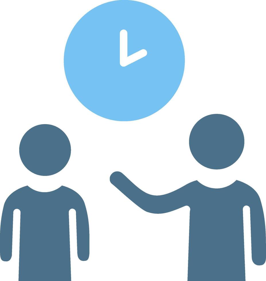 Meeting Glyph Two Color Icon Design vector