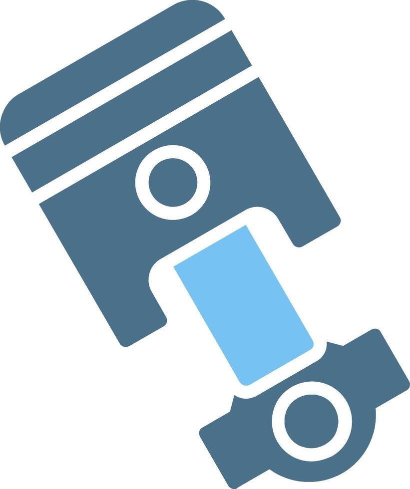 Piston Glyph Two Color Icon Design vector
