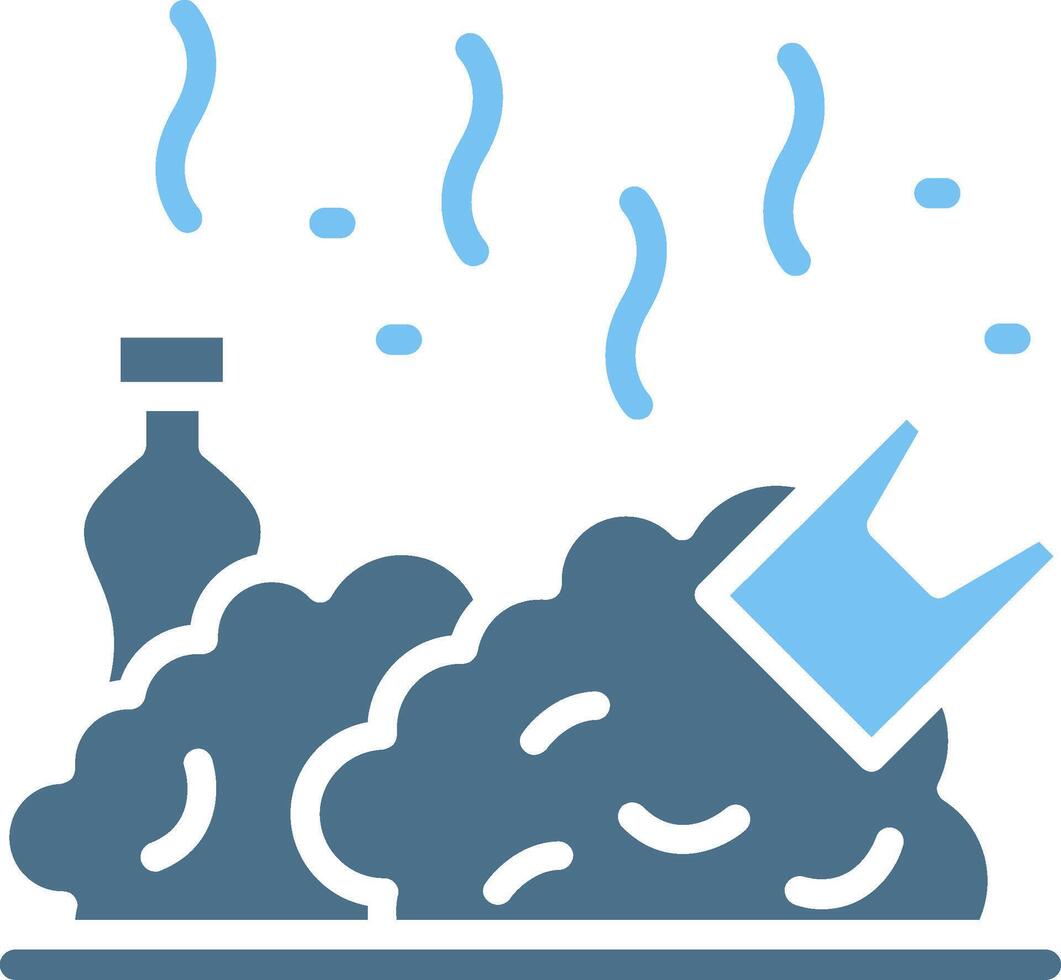 Waste Glyph Two Color Icon Design vector
