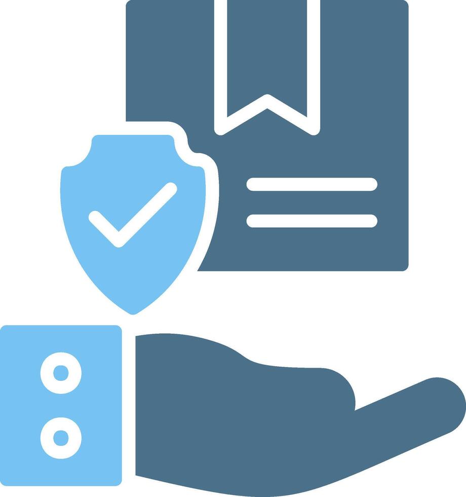 Protection Glyph Two Color Icon Design vector