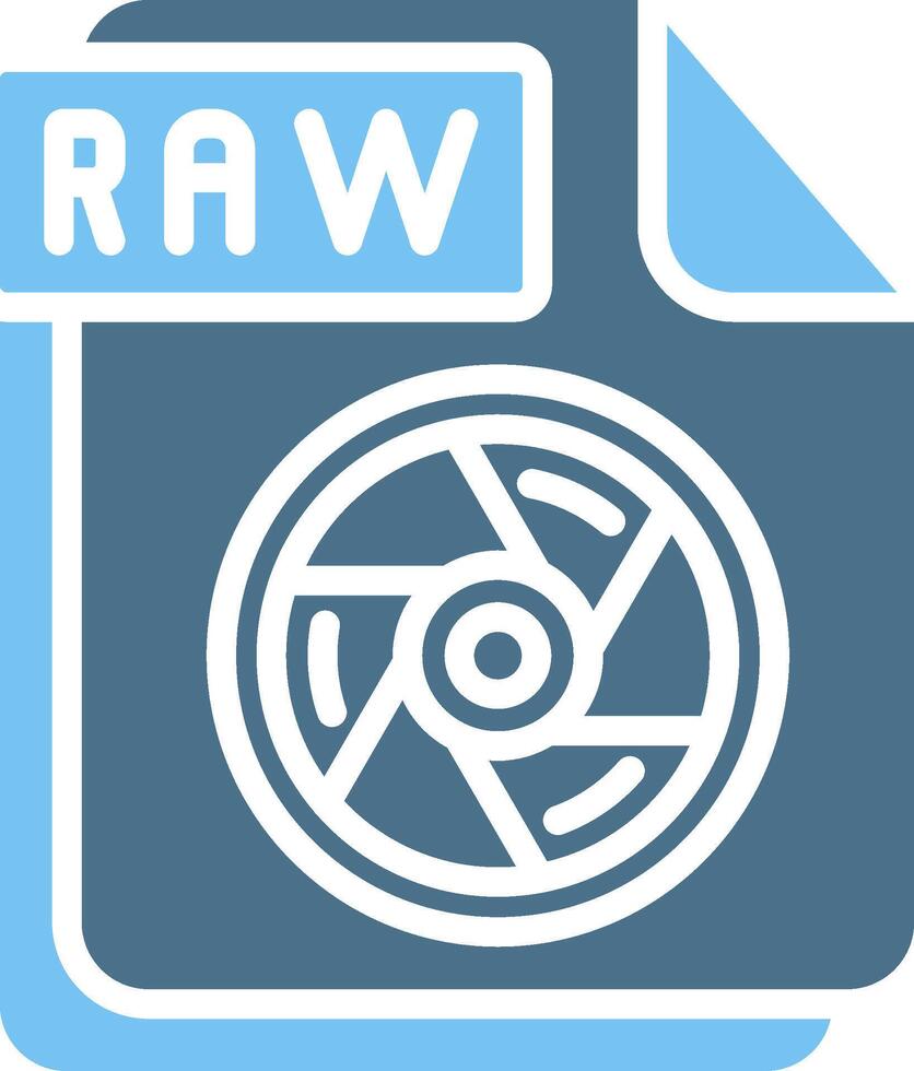 RAW Glyph Two Color Icon Design vector