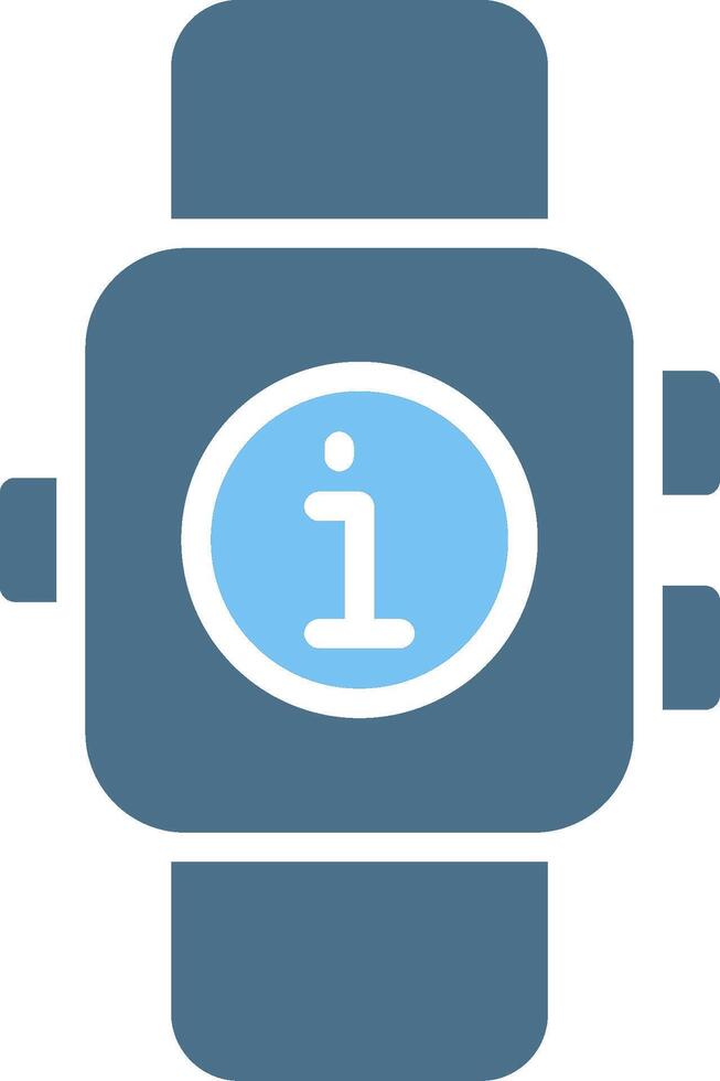 Smartwatch Glyph Two Color Icon Design vector