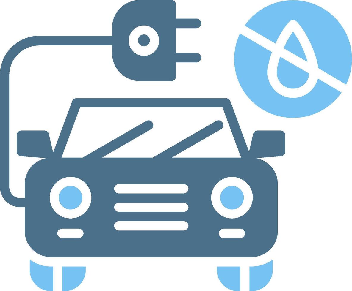 No Fossil Fuels Glyph Two Color Icon Design vector