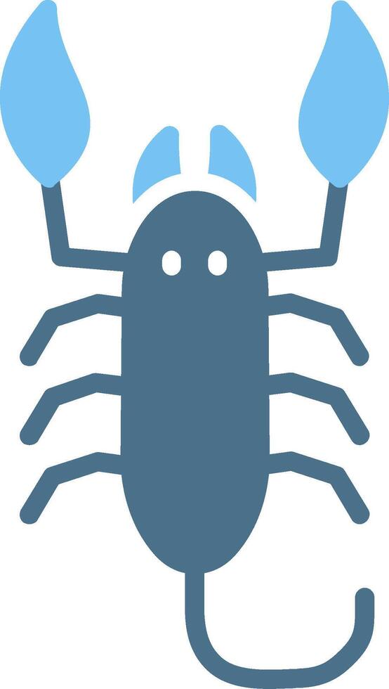 Scorpion Glyph Two Color Icon Design vector