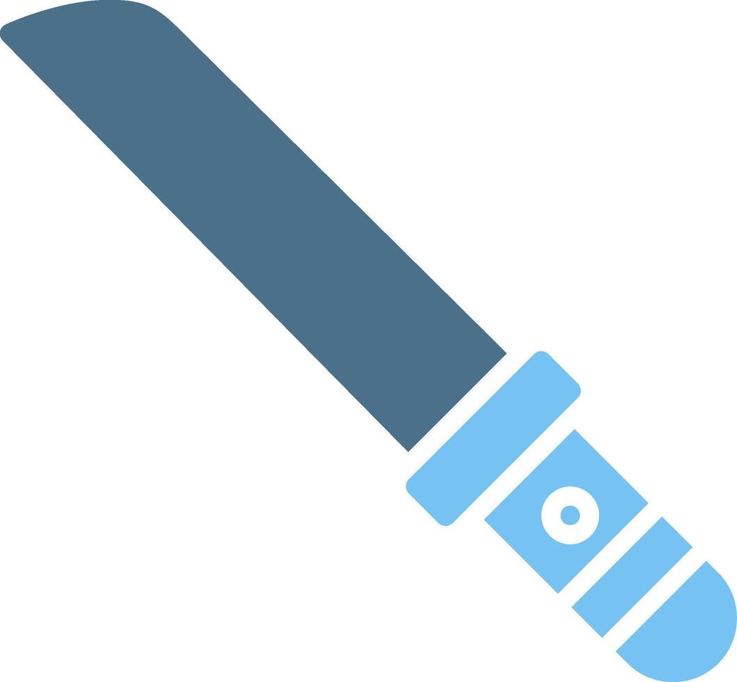 Machete Glyph Two Color Icon Design vector