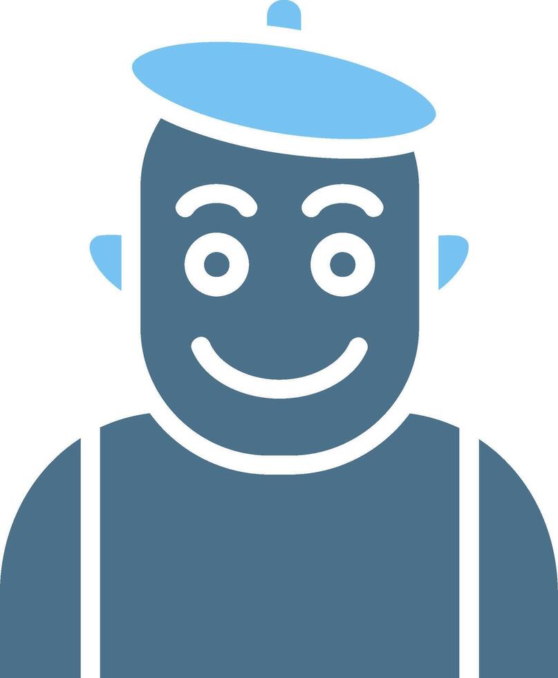 Mime Glyph Two Color Icon Design vector