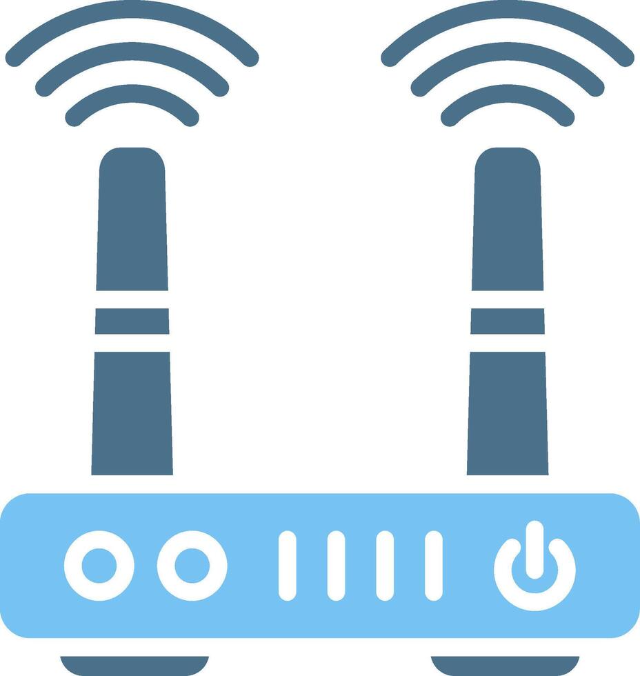 Router Glyph Two Color Icon Design vector