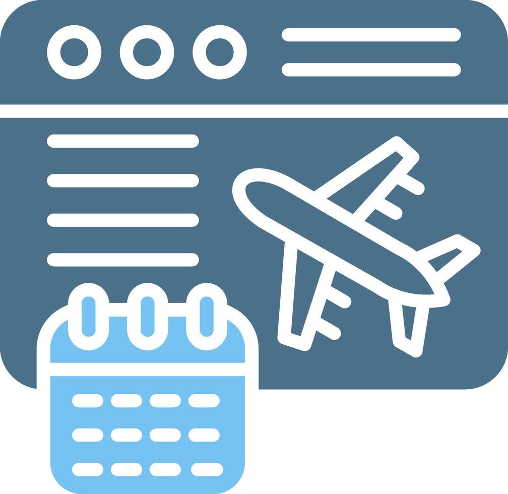 Schedule Glyph Two Color Icon Design vector