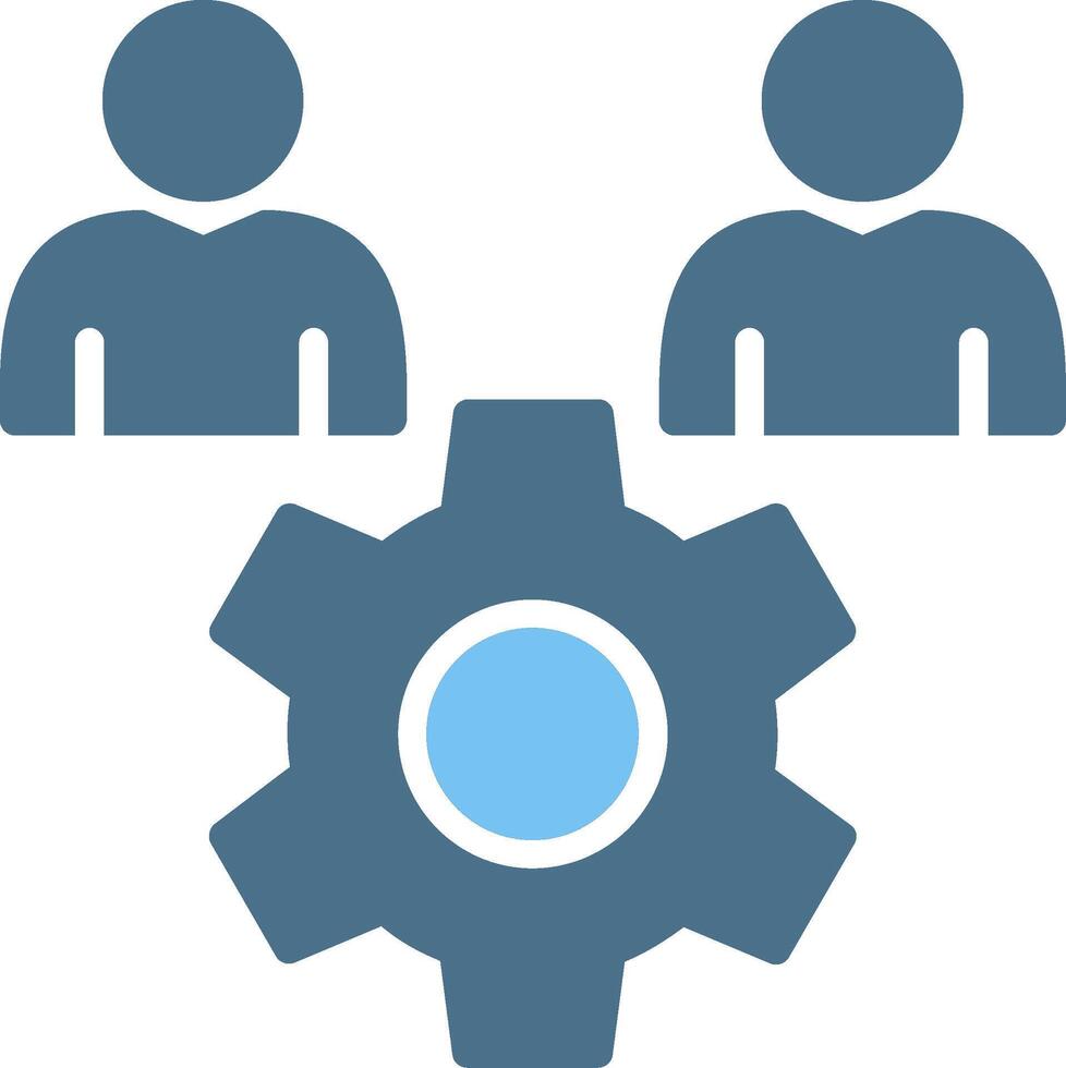 Cogwheel Glyph Two Color Icon Design vector