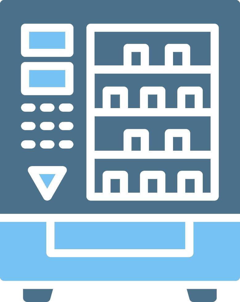 Vending Machine Glyph Two Color Icon Design vector