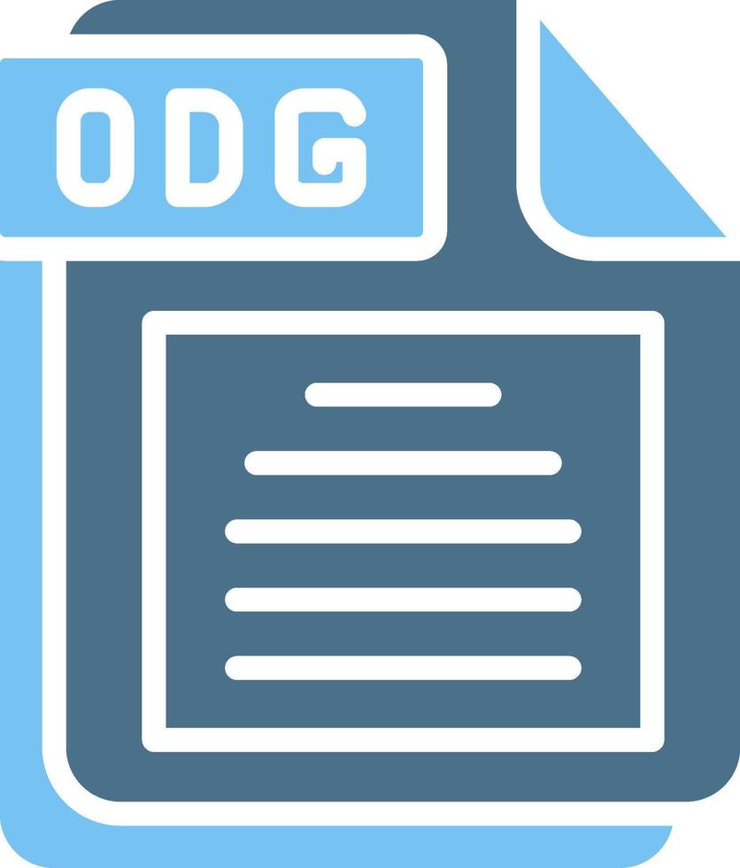 ODG Glyph Two Color Icon Design vector