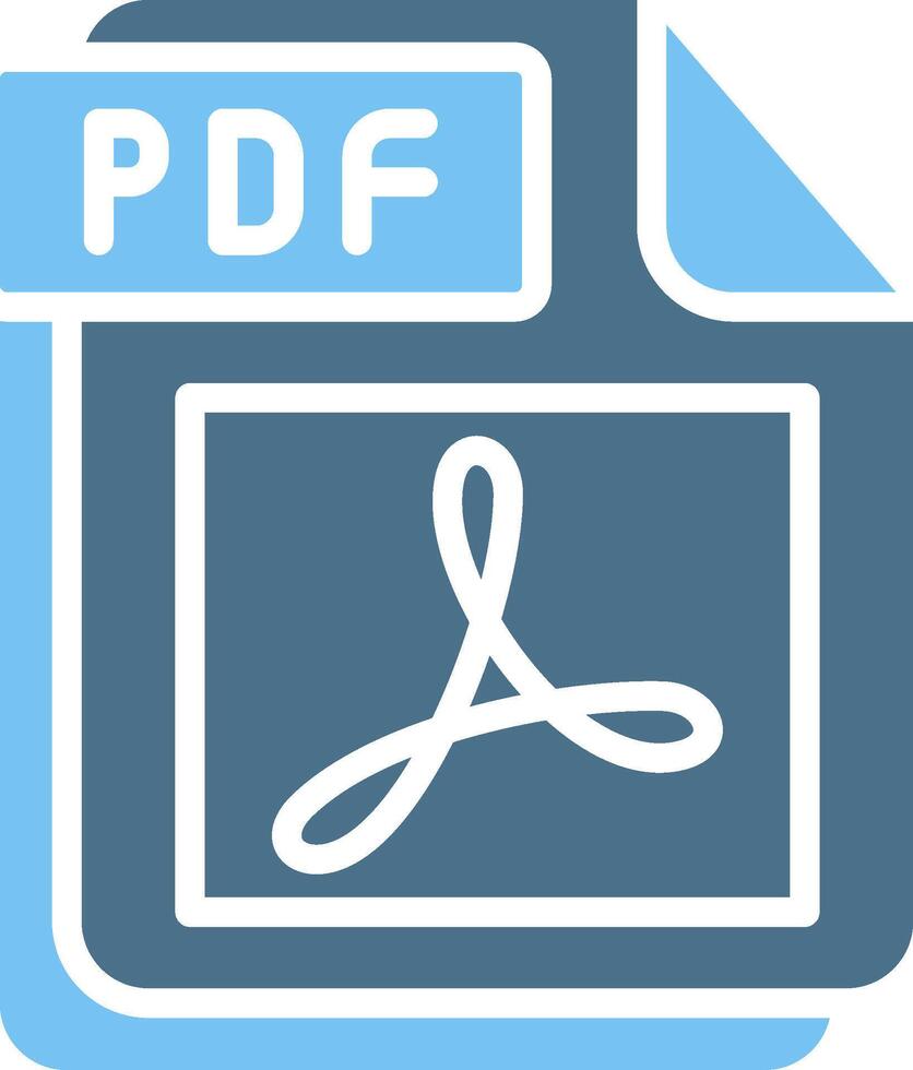 PDF Glyph Two Color Icon Design vector
