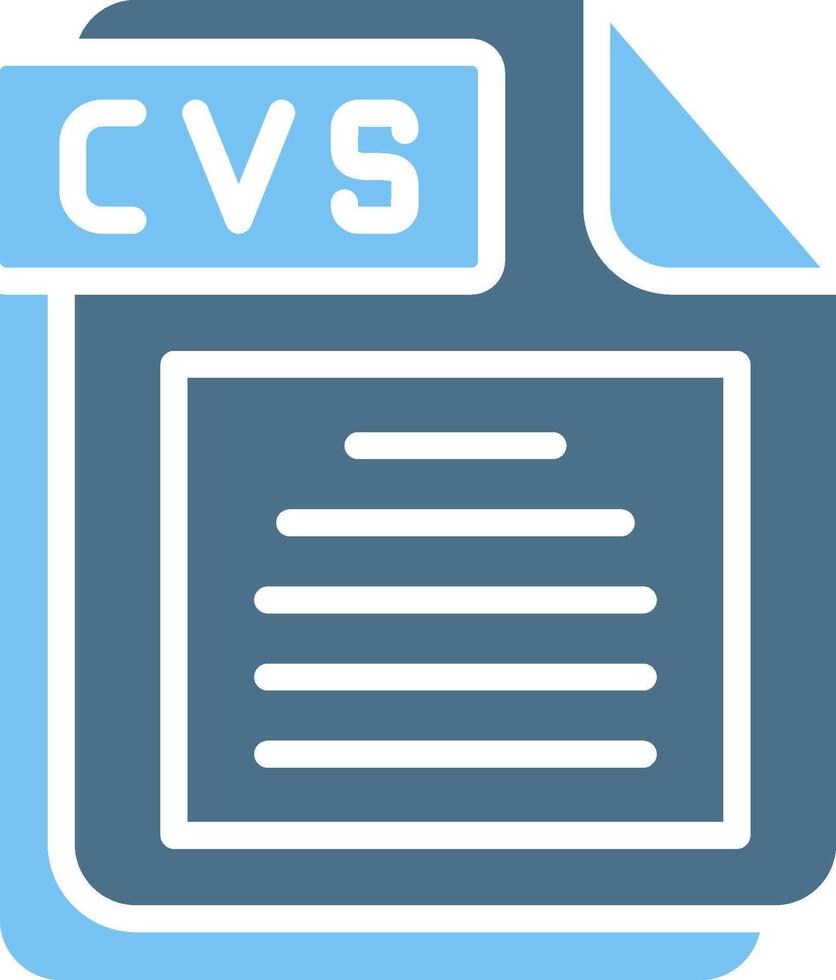 CVS Glyph Two Color Icon Design vector