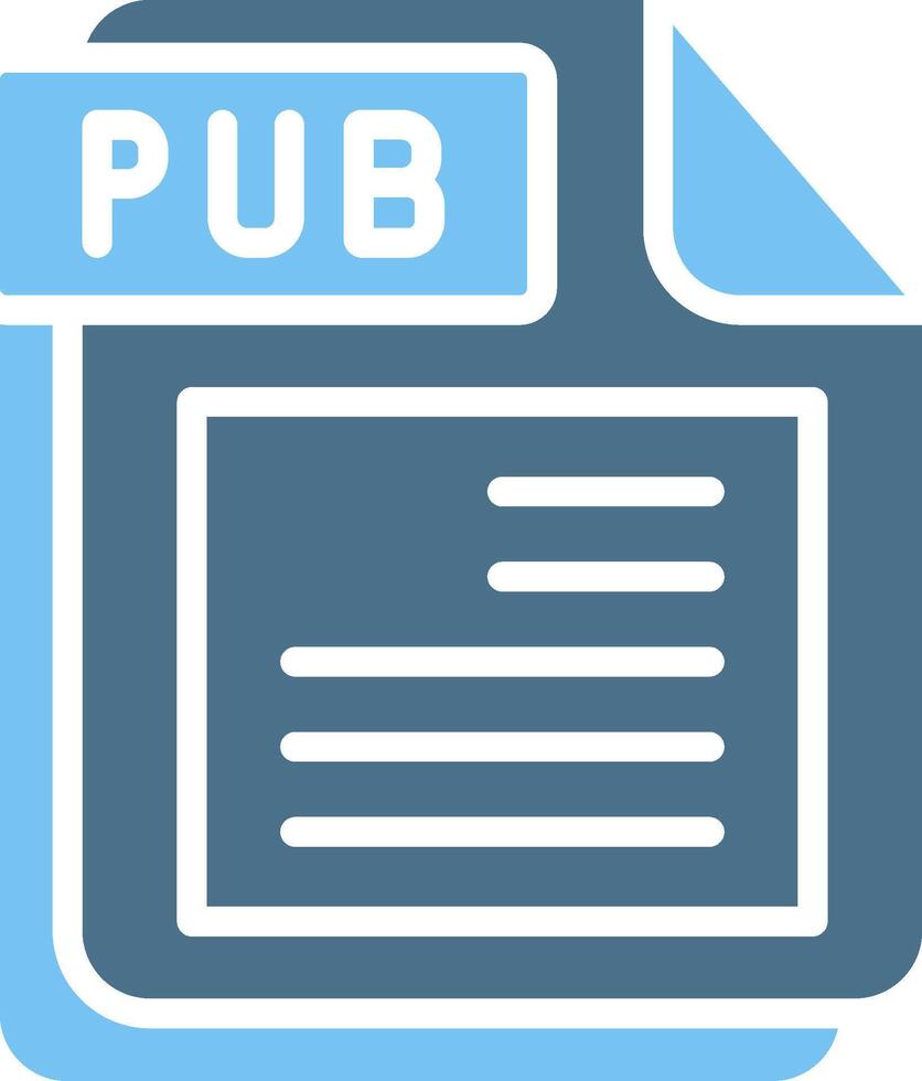 PUB Glyph Two Color Icon Design vector